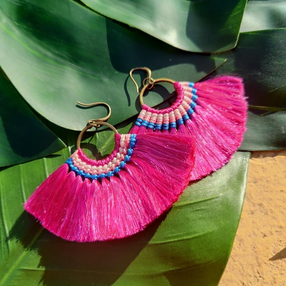 Tassel Boho Chic Gypsy Handmade Earrings